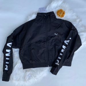 Puma black slightly cropped jacket